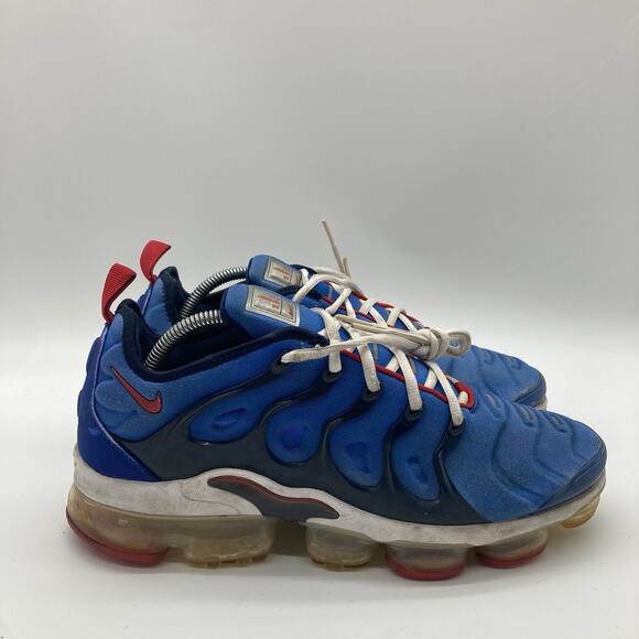 Mens Size 10 Nike Air Vapormax Plus CJ0553-400 Racer Blue University Red - Picture 1 of 9